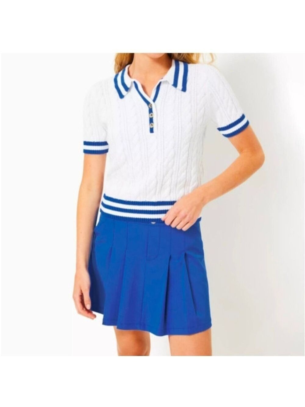 Lilly Pulitzer Luxletic Martinique Blue Kimika Skort Size 12